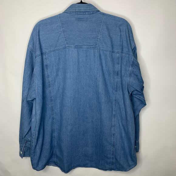 Vintage Beetle Bailey Chambray Button Up Shirt Sz XL Cotton - Picture 2 of 5